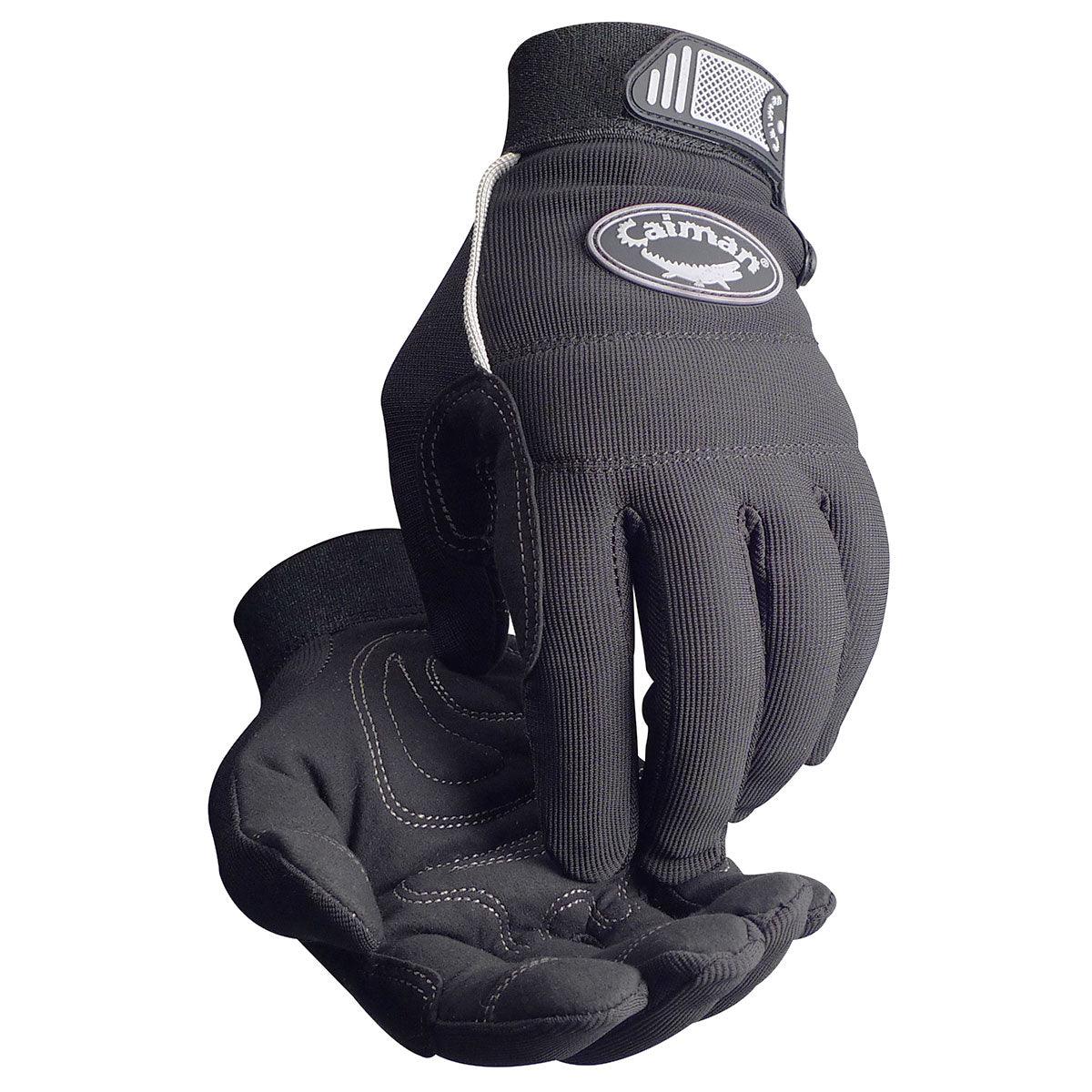 Caiman Rhino-Tex Synthetic Leather Gloves with Padded Palm and Spandex Back