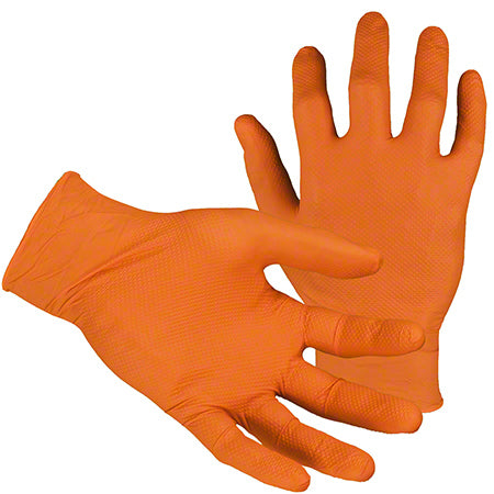 Glove Safe Hi-Vis Orange 9 Mil Nitrile Powder-Free Gloves