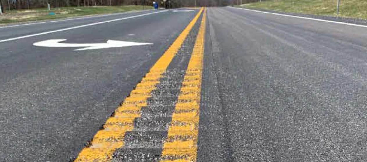 Highway markings and rumble-strip corridor