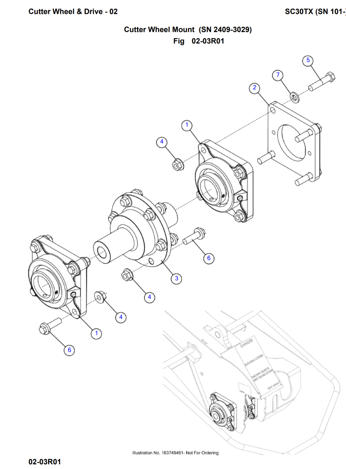 Vermeer 163710362 Cutter Wheel Bearing SC30Tx