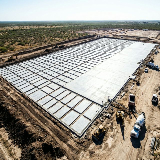 Aerial map of San Antonio commercial concrete project