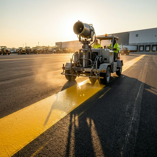 Precision parking lot striping and line marking in San Antonio